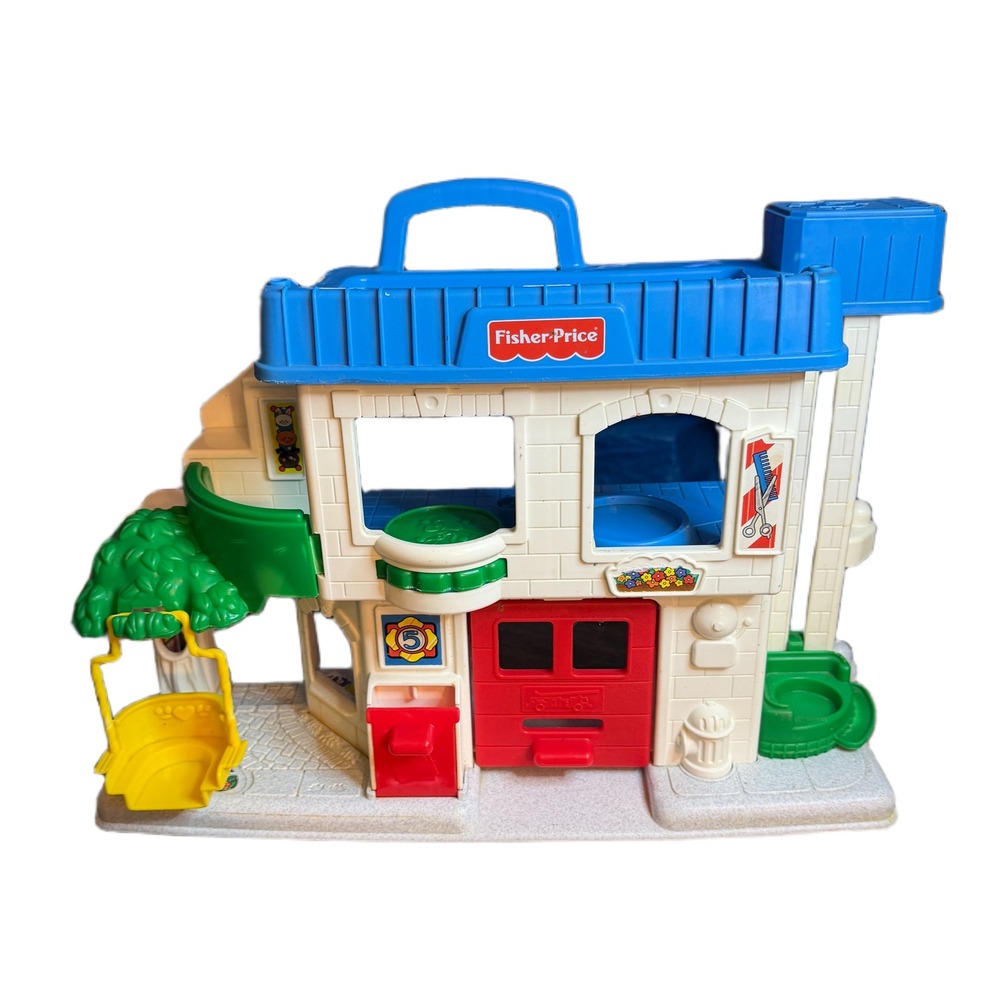 Fisher Price Little People Main Street Town Playset Restaurant Car Wash Figures - Picture 7 of 11